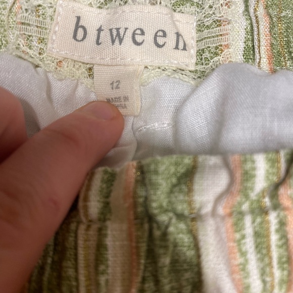 btween Green and White Pants and Top Set Girls Size 12 - Picture 3 of 4